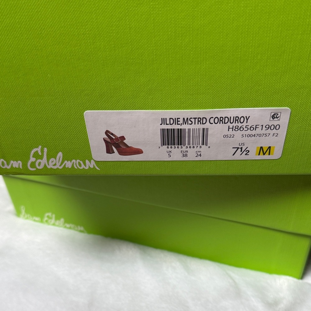 Sam Edelman Tan Corduroy Slingback Heels - Picture 4 of 4